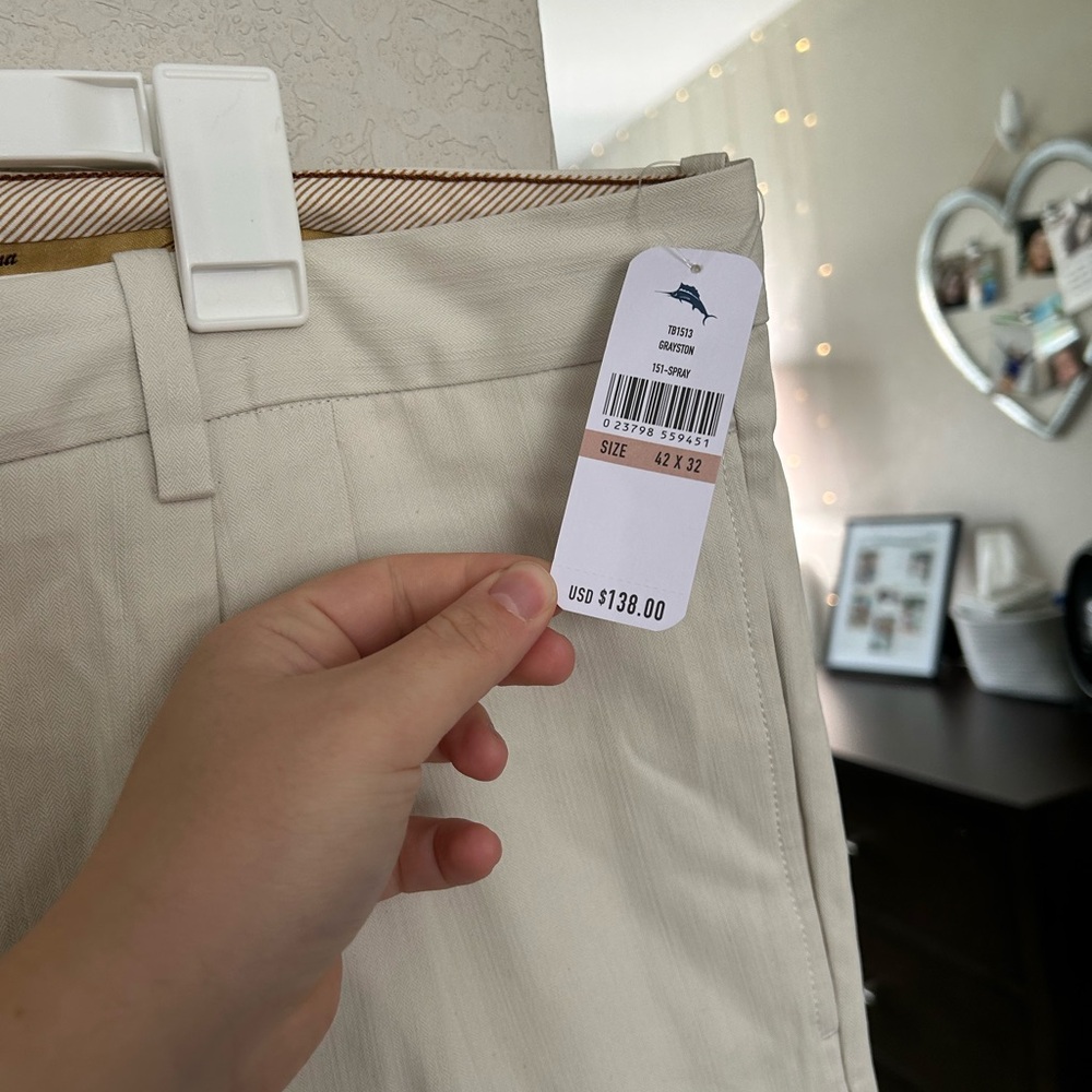 TOMMY BAHAMA | men’s silk blend Grayston pants size 42 x 32 in spray NWT - Picture 6 of 9